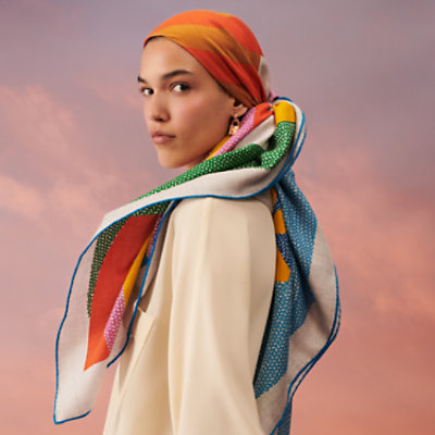 Brides de Gala Applique Pique shawl 140 | Hermès Canada